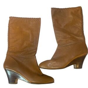 Women’s E Irene Nine West‎ Mid Calf Tan Boots Size 7 M